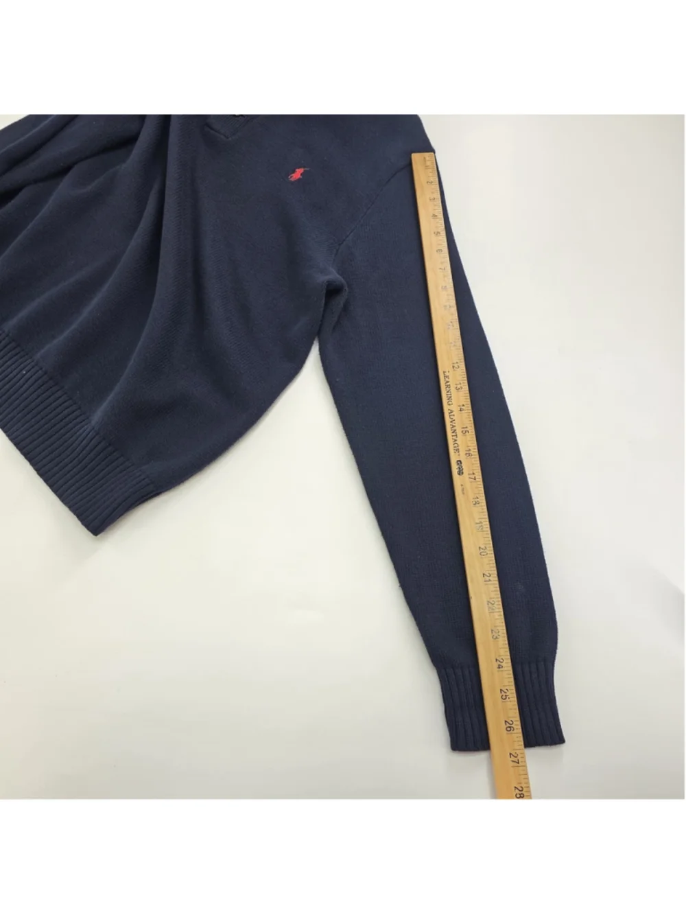 Polo Ralph Lauren Mens XL Navy Cotton Shawl Collar Pullover Sweater Red Pony